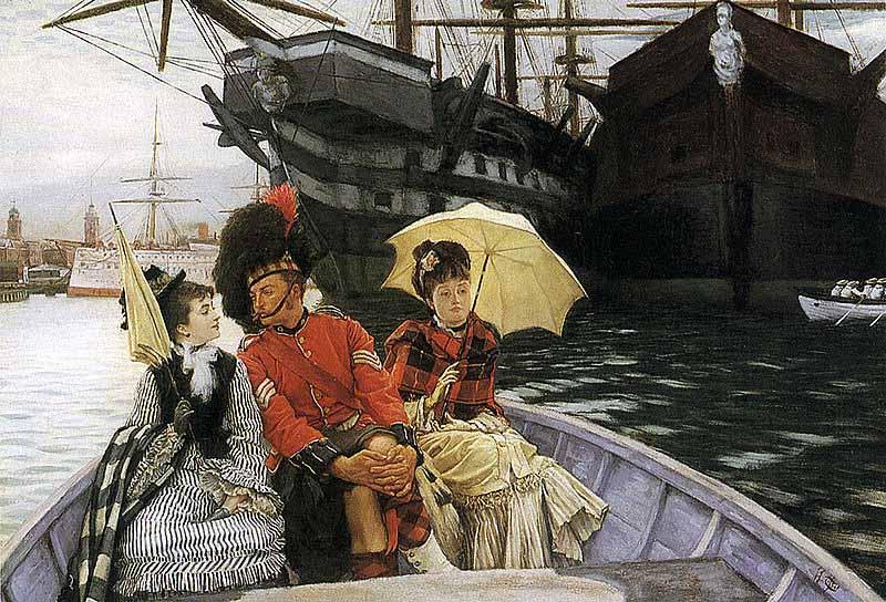 James Tissot Portsmouth Dockyard Spain oil painting art